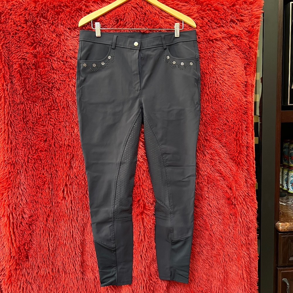 Trust Rider Navy Blue breeches full seat with pocket detail